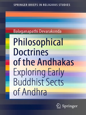 cover image of Philosophical Doctrines of the Andhakas